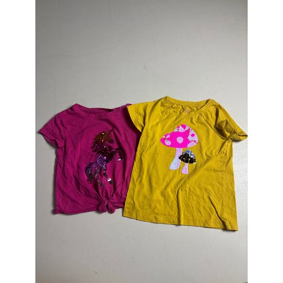 Girls Sz 6/7 Lot of 17 Short Sleeve Shirts Cat & Jack & More Graphic Tees - Picture 5 of 10